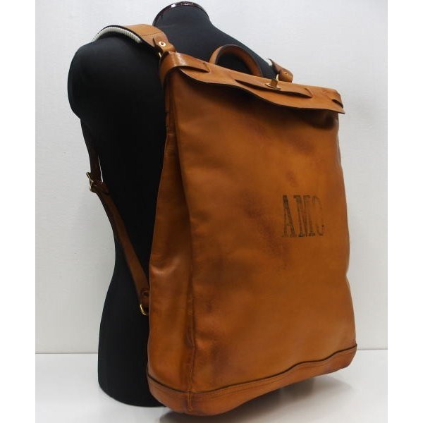 【2026春夏 再入荷】【即納 OK】Vasco(ヴァスコ)[VS206L LEATHER VOYOGE 2WAY RUCKSACK/Mastardcamel]2WAYバッグ スティーマーバッグ リュックサック 牛革 真鍮 日本製｜アメカジスリーエイト