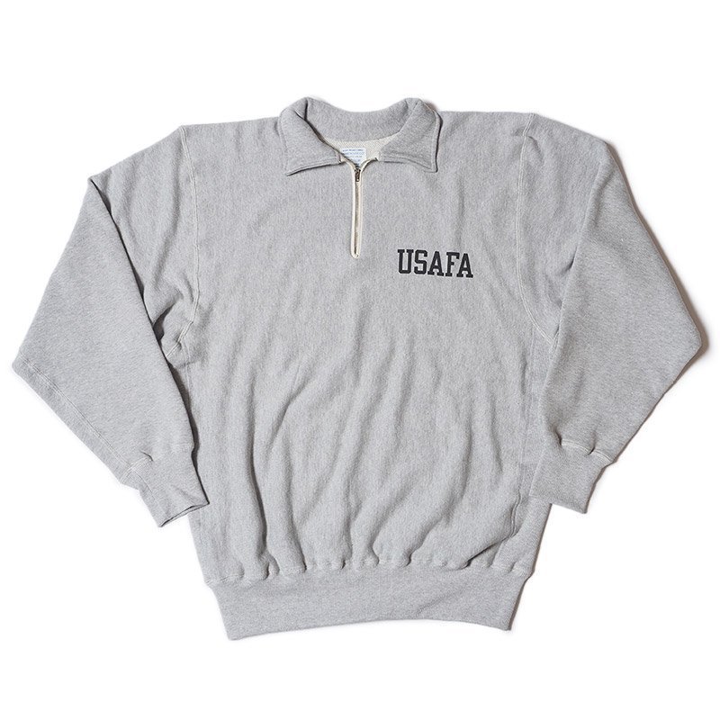ごリザーブ商物 料金引 あと払い決済不可 Warehouse 衣装住居 Lot 485 Reverse Weave Half Zip Sweatshirt Usafa Gray リバーススタイル 専用吊り後尾起毛 ハーフジップ リバースウィーブ 日本製 Blackfishmarine Com