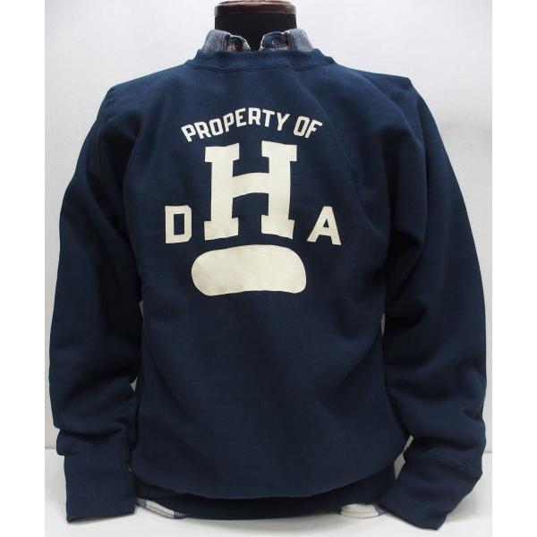 【2023秋冬 入荷】WAREHOUSE(ウエアハウス) [Lot.483 Crew Neck Sweatshirt/DHA-Navy]Lot 483 DHA 新開発 リバーススタイル専用吊り裏起毛 スウェット トレーナー クルーネック 日本製