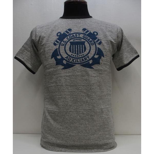 【2024春夏 新作】WAREHOUSE(ウエアハウス)[Lot.4059 Ringer Tee/U.S.COAST GUARD-Heather Gray×Smicro]Lot 4059 リンガーT U.S.COAST GUARD 日本製