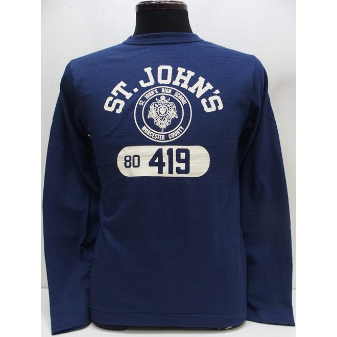 【2026春夏 入荷】WAREHOUSE(ウエアハウス)[Lot.5906 Long Sleeves Tee/ST JOHN-Navy]Lot 5906 長袖クルーネックT ST.JOHN’S 日本製