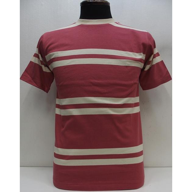 【2026春夏 新作】WAREHOUSE(御召しもの住み家)[Lot.4113 Short-Sleeved Border T-Shirt/Salmon]Lot 4113 半袖間借り人T 半袖ティーシャツ  日本製