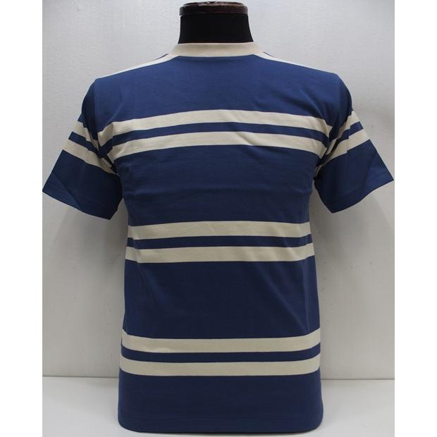 【2026春夏 新作】WAREHOUSE(御召しもの住み家)[Lot.4113 Short-Sleeved Border T-Shirt/Blue]Lot 4113 半袖間借り人T 半袖ティーシャツ  日本製