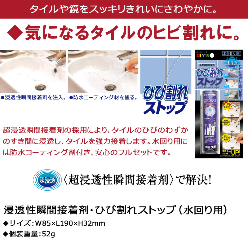 楽天市場 ひび割れストップ 水回り用 浸透性瞬間接着剤 Hb 02 建築の友 水まわり コーティング 水回り 洗面台 風呂 ひび割れ 補修 Ft スリーアール