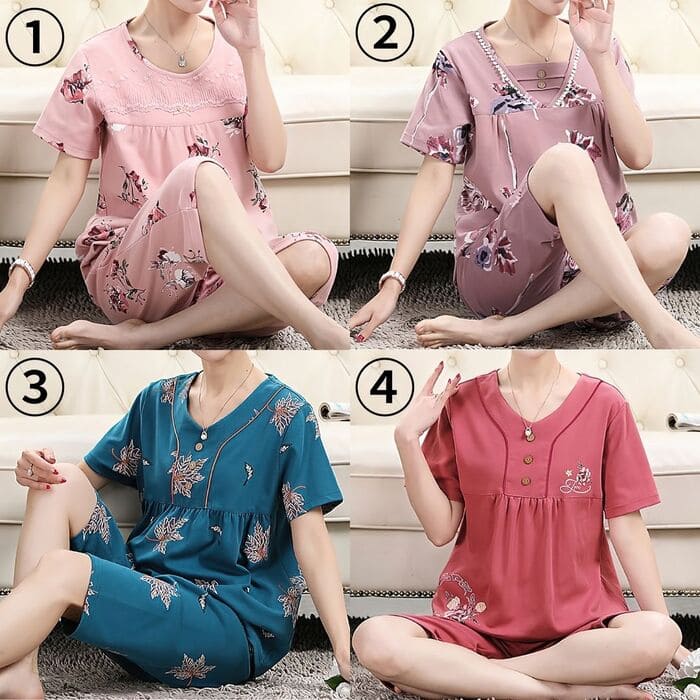 正規認証品 新規格 ルームウエア パジャマ レディース セットアップ 部屋着 半袖 夏 Tシャツ 短パン 可愛い 韓国風 ゆったり 寝巻き 女性用 プレゼント 誕生日 母の日 敬老の日 寝間着 おしゃれ Www Tonna Com