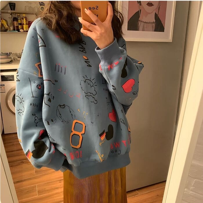 韓国 ファッション レディース おしゃれ 10代 高校生 中学生 トップス セーター 長袖 大きいサイズ 秋 冬 春 オーバーサイズ プルオーバー オルチャン 2713 人気アイテム