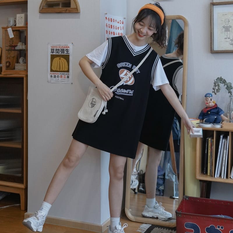 楽天市場 中学生 高校生 10代 代 韓国 ファッション ボリューム袖 ベルト付き ストリートワンピース 黒 ブラック 5306 Threefashion