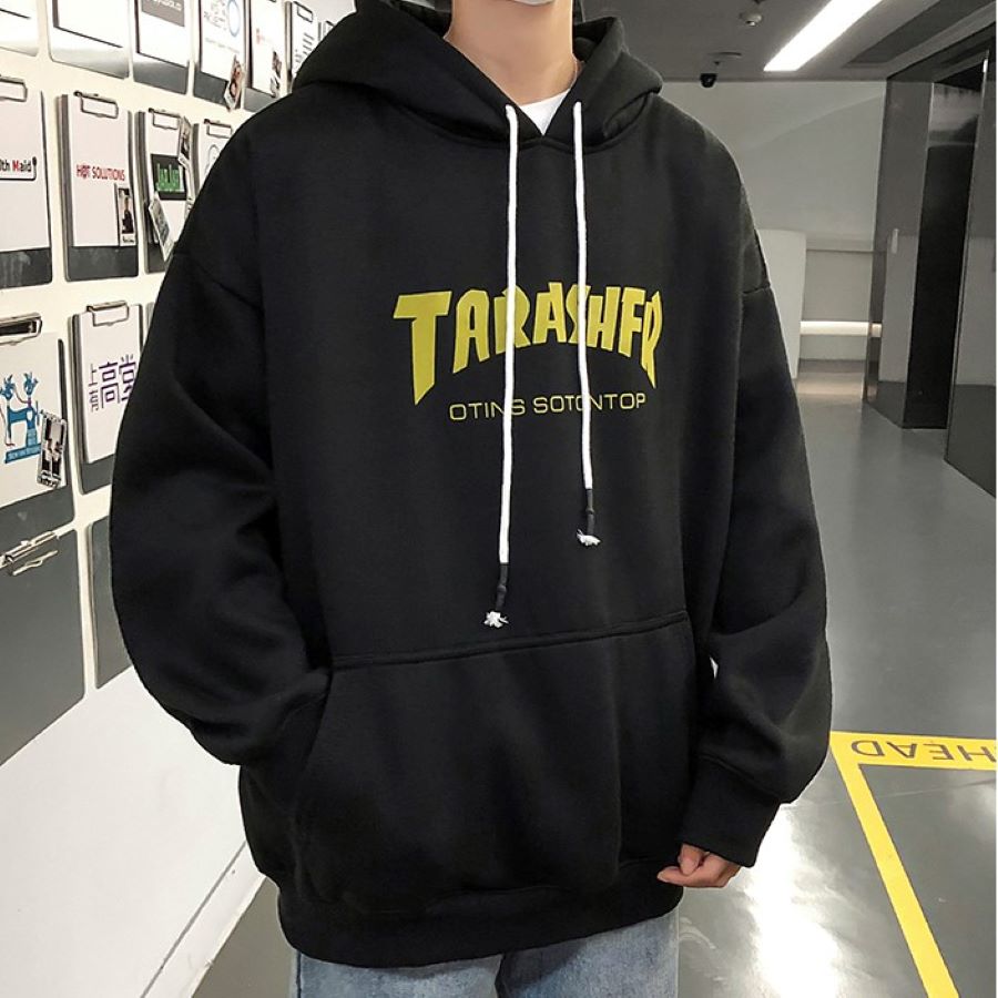 メンズ パーカー ロゴ プルオーバー フーディー シンプル 韓国 高校生 中学生 10代 20代 9768
