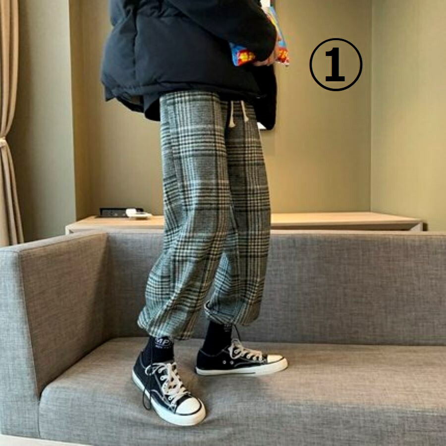 早割クーポン メンズ ジョガーパンツ クロップドパンツ チェック柄 韓国 高校生 中学生 10代 代 9786 Batesmartin Com