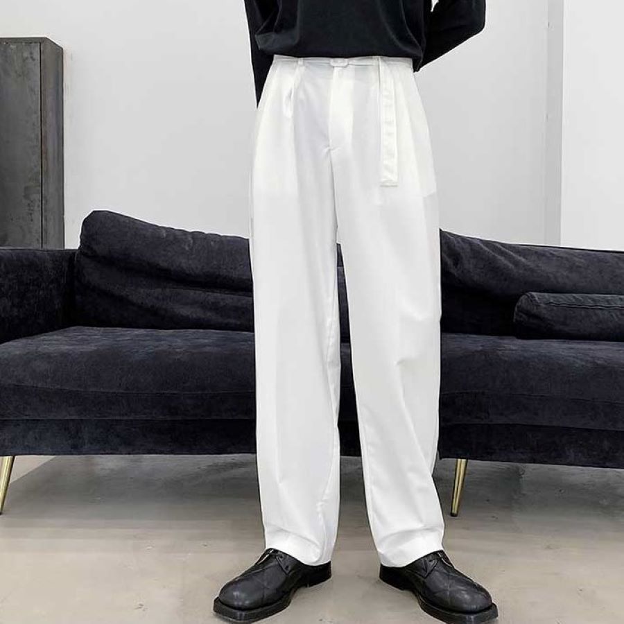 パンツ メンズ ボトムス 韓国 ハイウエスト インワイド 9998 品多く