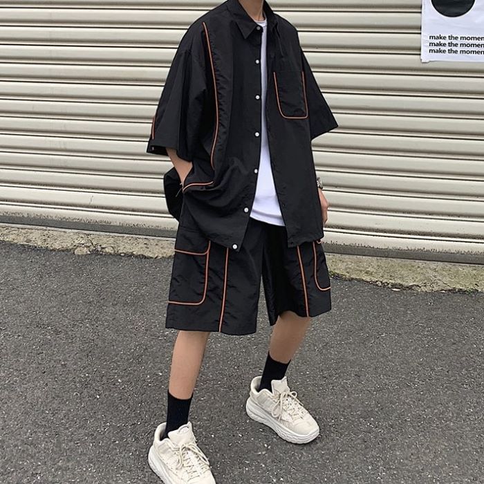 良好品 セットアップ メンズ ストリート 韓国 原宿 オルチャン 高校生 中学生 10代 代 ファッション Bagochile Cl