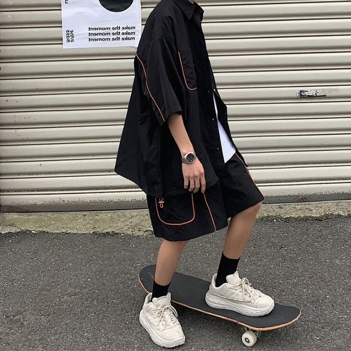 良好品 セットアップ メンズ ストリート 韓国 原宿 オルチャン 高校生 中学生 10代 代 ファッション Bagochile Cl