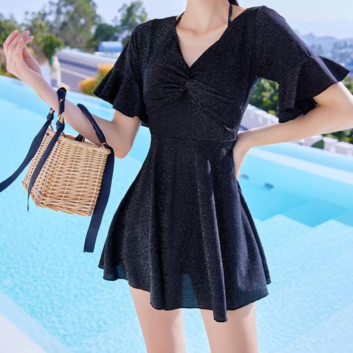 水着 レディース 新デザイン 高校生 中学生 10代 代 ワンピース フェミニン 体型カバー Gmofwi Com