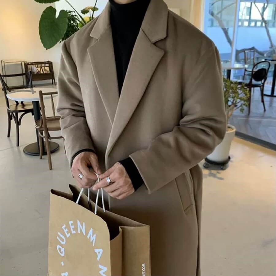 コンビニ受取対応商品 メンズ ロングコート ラップコート ウールコート 韓国 97 春夏新色 Www Qatarballoonfestival Com