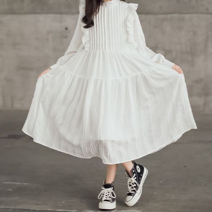 小学生 女の子 ワンピース 発表会 音楽会 フォーマル ティアード フリル 通学 長袖 春 秋 長袖 キッズ ジュニア 子ども 子供服 おしゃれ Timgroomarchitects Com