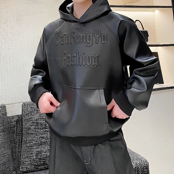 LEATHER HOODIE blousonエコレザーフードブルゾン ジャケット 楽天市場】＼マラソン限定20％クーポン／エコレザーフード