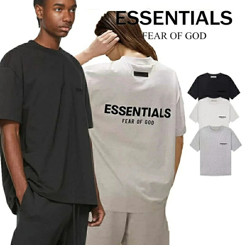 FOG ESSENTIALS エッセンシャルズ ティーシャツ T-shirt 両面ロゴタイプ うしろ側刷り上げる 刷り上げる メンズ レディース 大層らしい大きさ フィアオブゴッド Fear Of God ユニ一発やる 春夏 夏 半袖 最新 定め事品 男女兼用