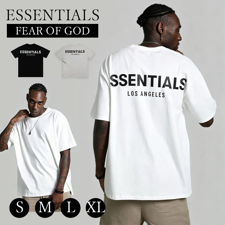 [50%OFF]お掘り出し物な引き換え証券離れ離れ中  FOG Essentials Los Angeles 3M Boxy T-Shirt ロゴタイプ プルオーバー 半袖プルオーバー エッセンシャルズ 両面ロゴタイプ メンズ レディース 厚地の外套大きさ 象牙色 フィアオブゴッド Fear Of God ユニ一発やる 春夏 夏 半袖 男女兼用