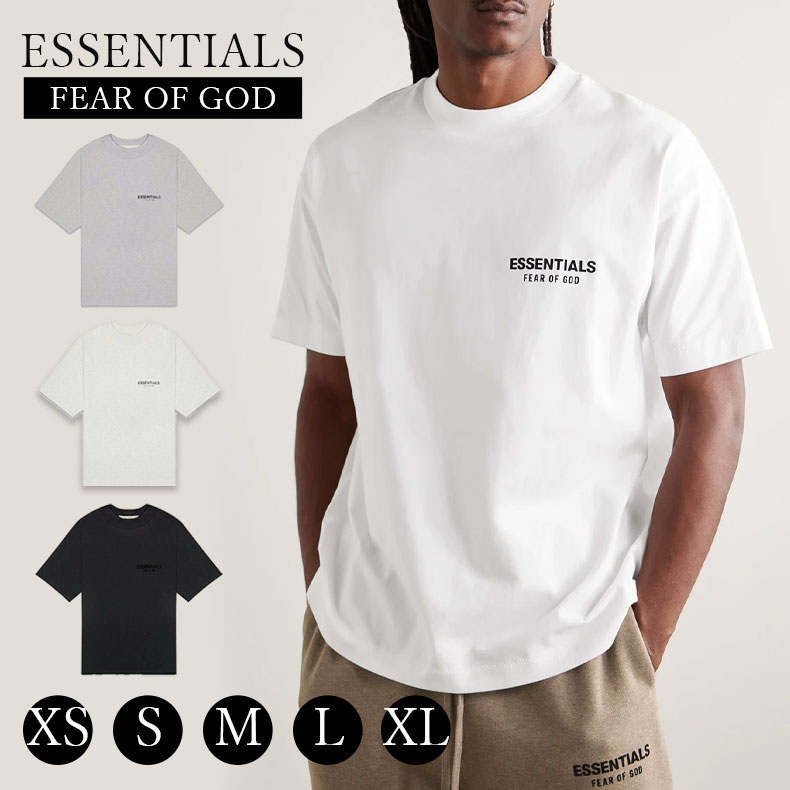 FOG ESSENTIALS エッセンシャルズ ティーシャツ T-shirt 両面ロゴタイプ うしろ側刷り上げる 刷り上げる メンズ レディース 大層らしい大きさ フィアオブゴッド Fear Of God ユニ一発やる 春夏 夏 半袖 最新 定め事品 男女兼用