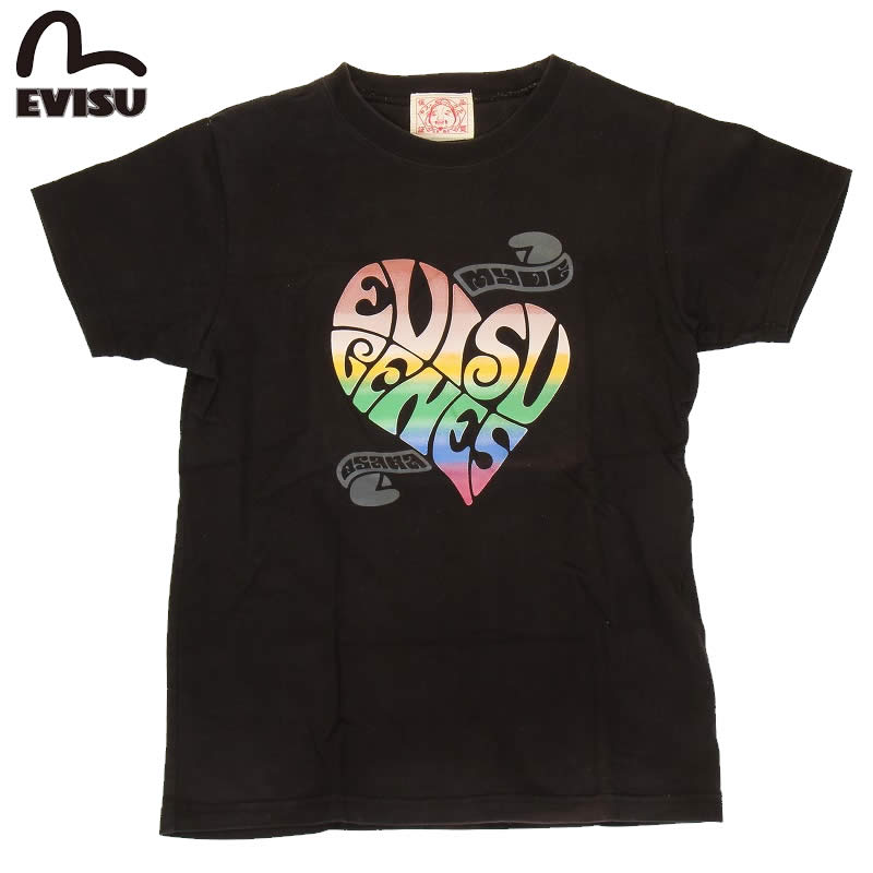 evisu ブラック Tシャツ ブルー evisu donna 楽天市場】EVISU JEANS USED 半袖 Tシャツ EVISU DONNA エヴィス
