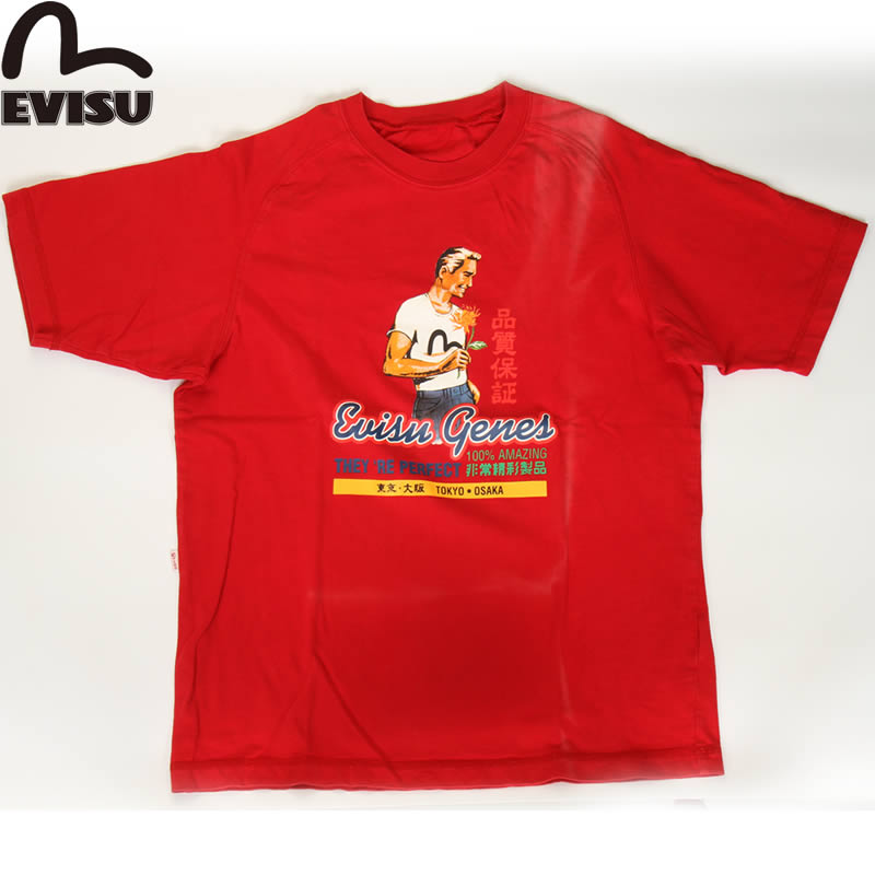 evisu ブラック Tシャツ ブルー evisu donna 中古・古着通販】EVISU (エビス) 花柄とラインストーンロゴ