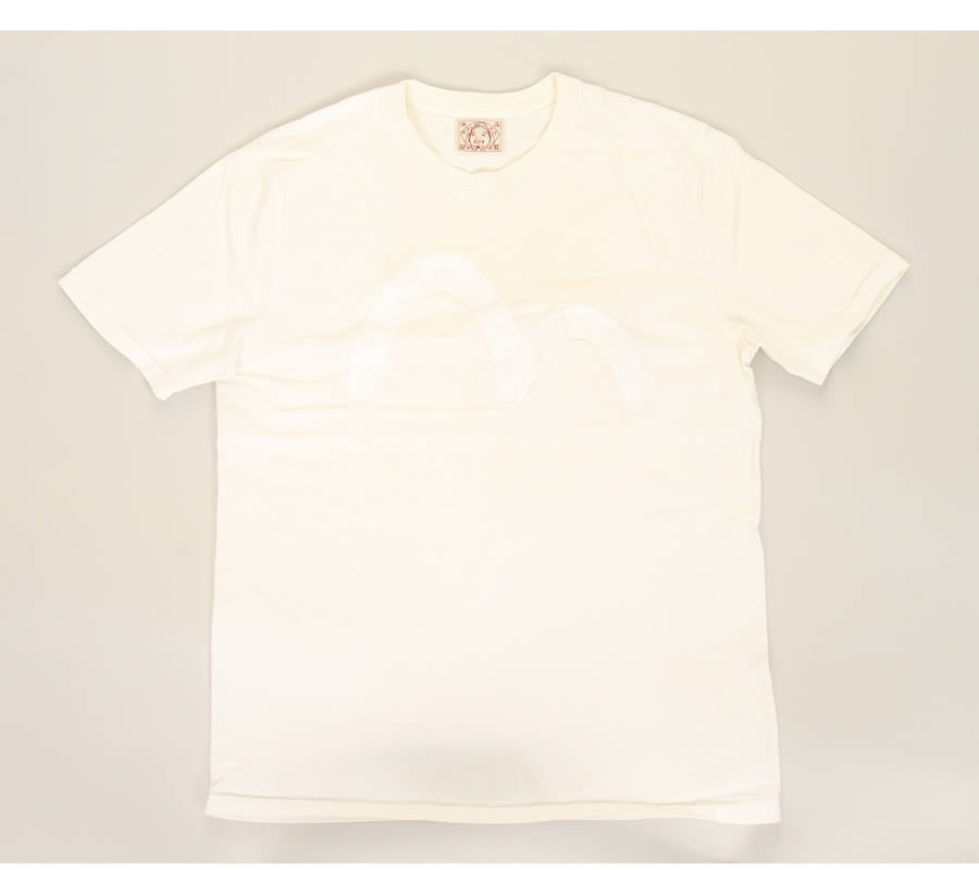 美品エビスジーンズTシャツ白 楽天市場】EVISU JEANS USED 品質保証マークTシャツ レッド 東京