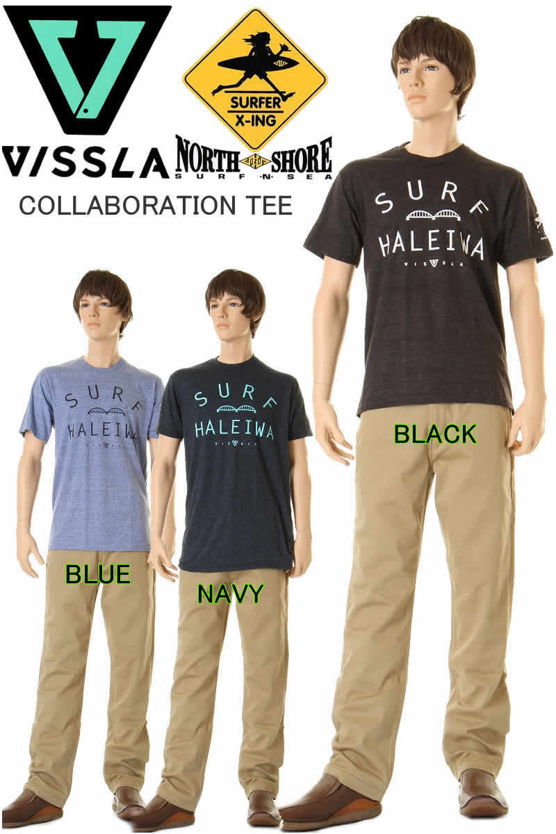 楽天市場】VISSLA SURF-N-SEAビスラ＆サーフアンドシー・コラボメンズT