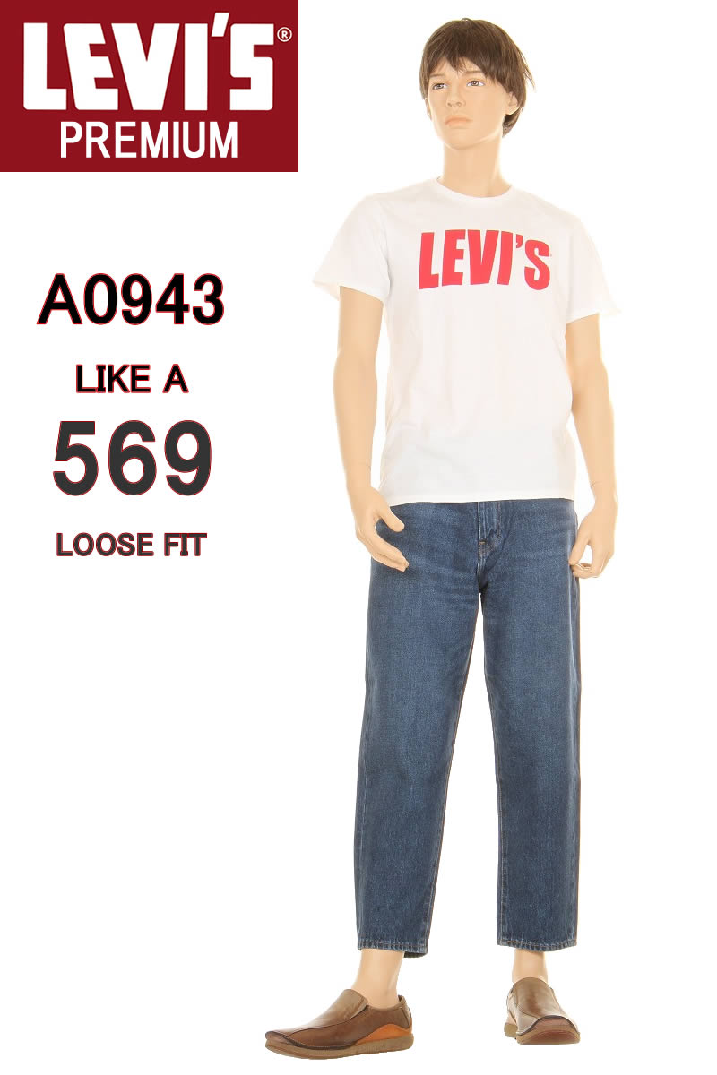 楽天市場】LEVI'S A0943-0000 569 FIT CROPPED PANTS JEANS MARINE