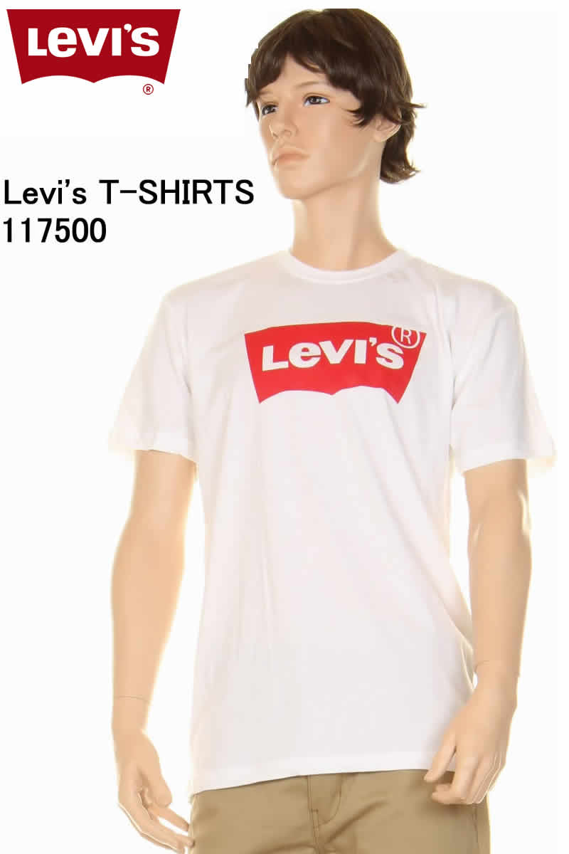 levi's t shirt white red