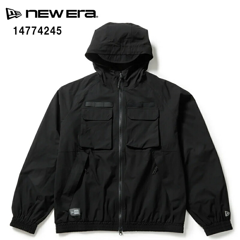 NEW ERA ニュー内鰓 14774245 ありがた味 活動の領域 貨物自動車上衣 Utility Field Track Jacket 黒いこと アウトドア【ニュー内鰓 上衣 アウター 伸ばすこと 撥水 軽さ 衣嚢 ラグラン捩り ユニ一発やる 新品】