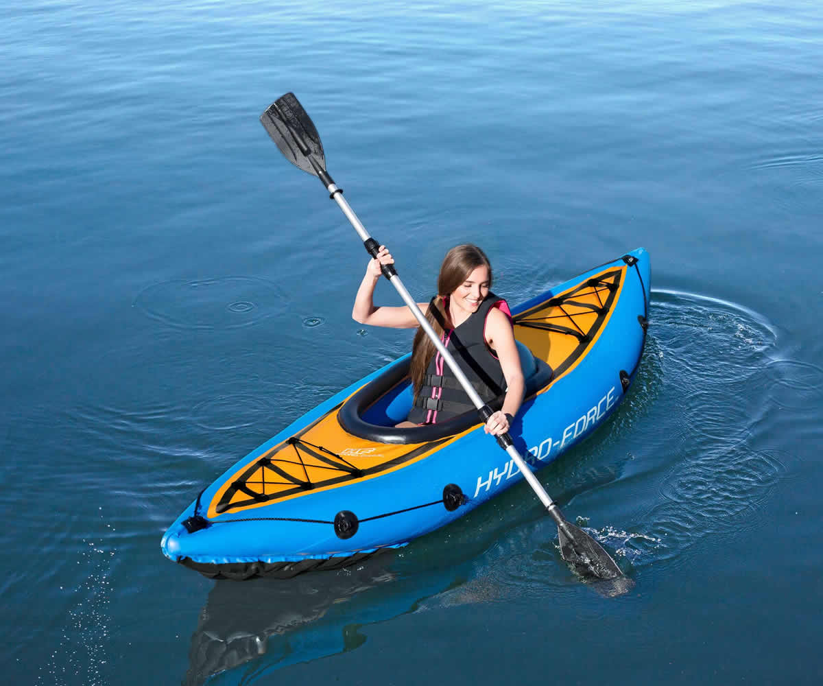 Bestway Cove Champion Inflatable Kayak Set Inflatable Fishing Kayak ベストウェイ コーブチャンピオンインフレータブルカヤックセットインフレータブルフィッシングカヤック 上級モデル アメリカで人気 空気を入れて カヤック ボート 簡単 ブルー