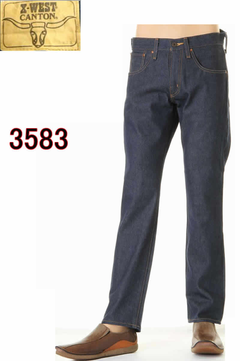 【プレミア商品】CANTON X-WEST LOT3583 VINTAGE STRAIGHT デニム ジーンズ メンズ ヴィンテージ ストレート パンツ ボトムス リジット【キャントン 限定 カジュアル アウトドア ウェスタン エキストラ コンフォート 】｜スリーラブ