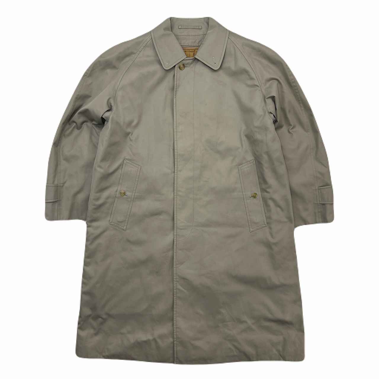 【中古】バーバリー ステンカラーコート メンズ 88-160-3 Mサイズ相当 ライナー付 ベージュ ビンテージ 80s 正規 三陽商会