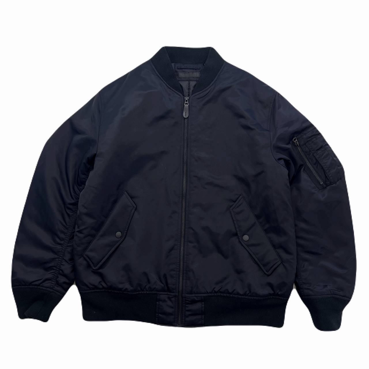 楽天市場】MA-1 ブラック アウター ボンバージャケット ブルゾン 防寒