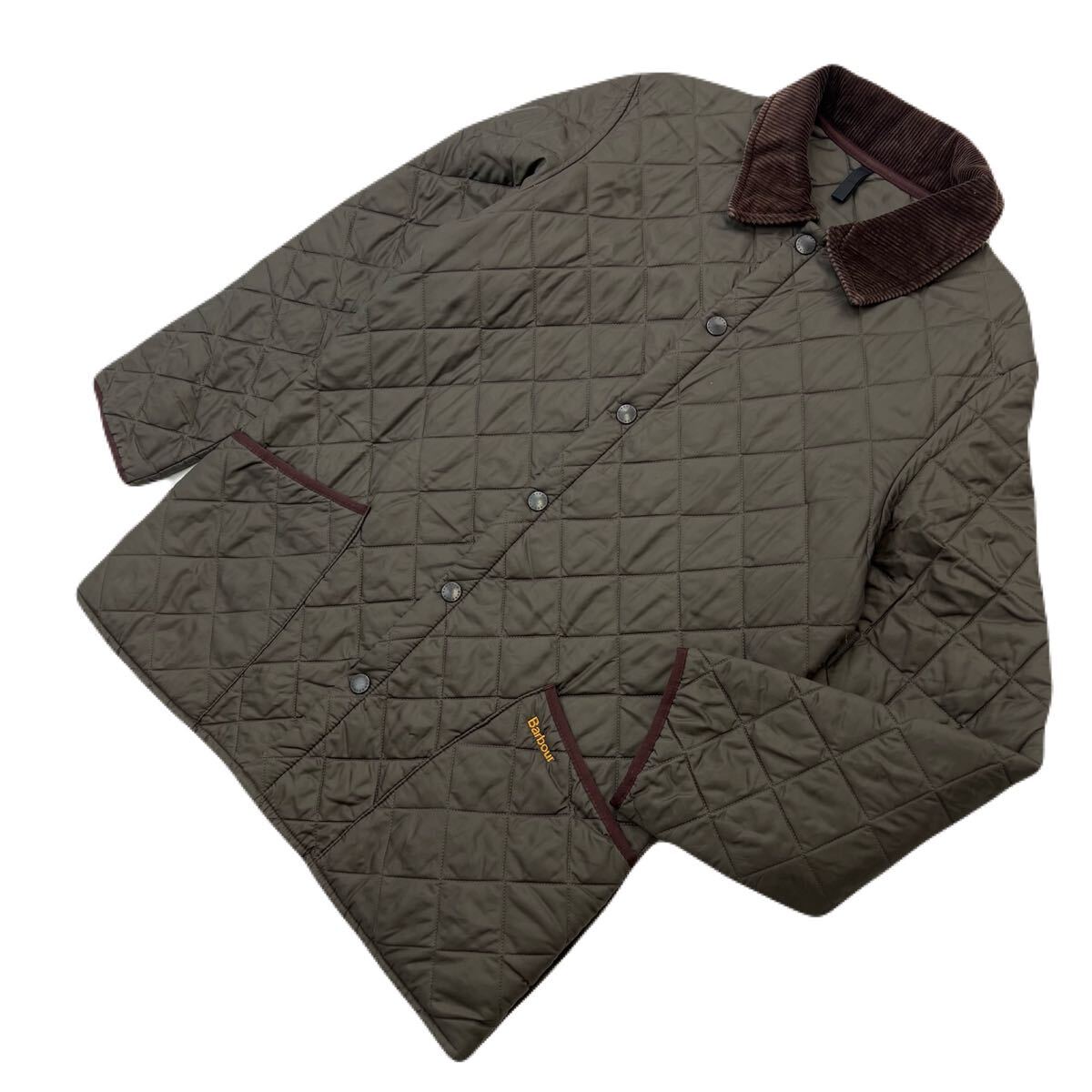 【中古】 Barbour バブアー キルティング ジャケット コート ブラウン メンズ 大きめ L相当 ブラウン 大人カジュアル アメカジ ストリート ■S4304