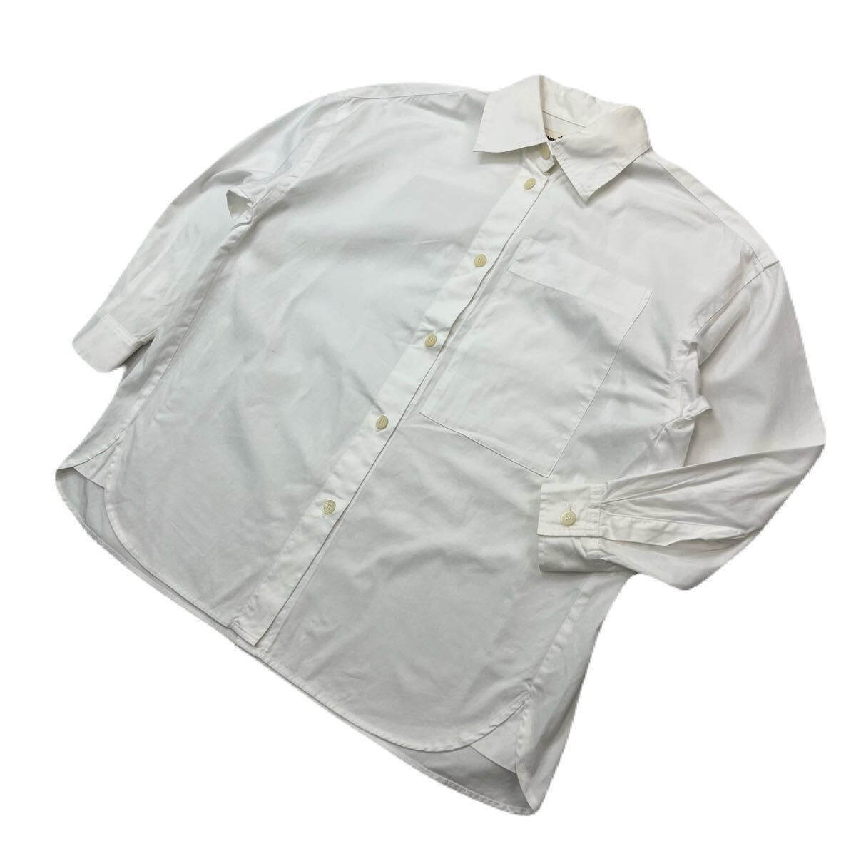 【中古】 Vivienne Westwood Anglomania ヴィヴィアン アングロマニア ワイドシルエット 長袖 シャツ ホワイト レディース 38 モード 人気■S4245