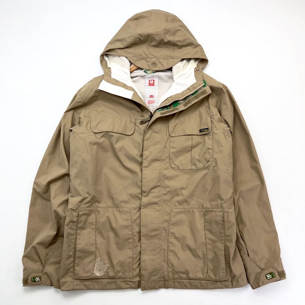 【中古】 美品 ☆ BURTON ☆ 着回し抜群♪ スノボウェア ナイロンジャケット パーカー ベージュ M スノーボード アウトドア バートン■EC168|MYSTERIES店