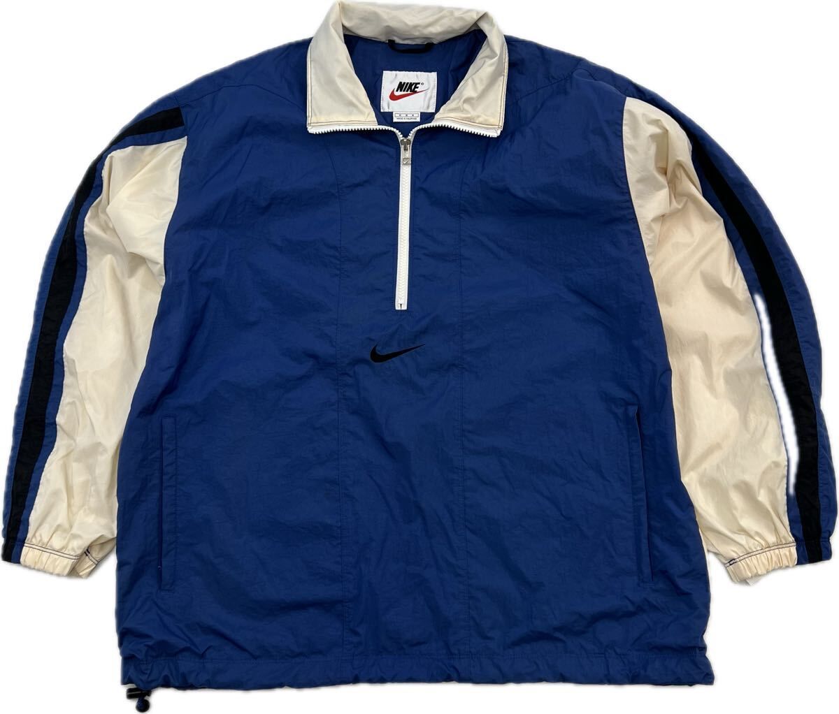 楽天市場】96年製 NIKE Logo Nylon Jacket 青黒 L 90s ナイキ ナイロン