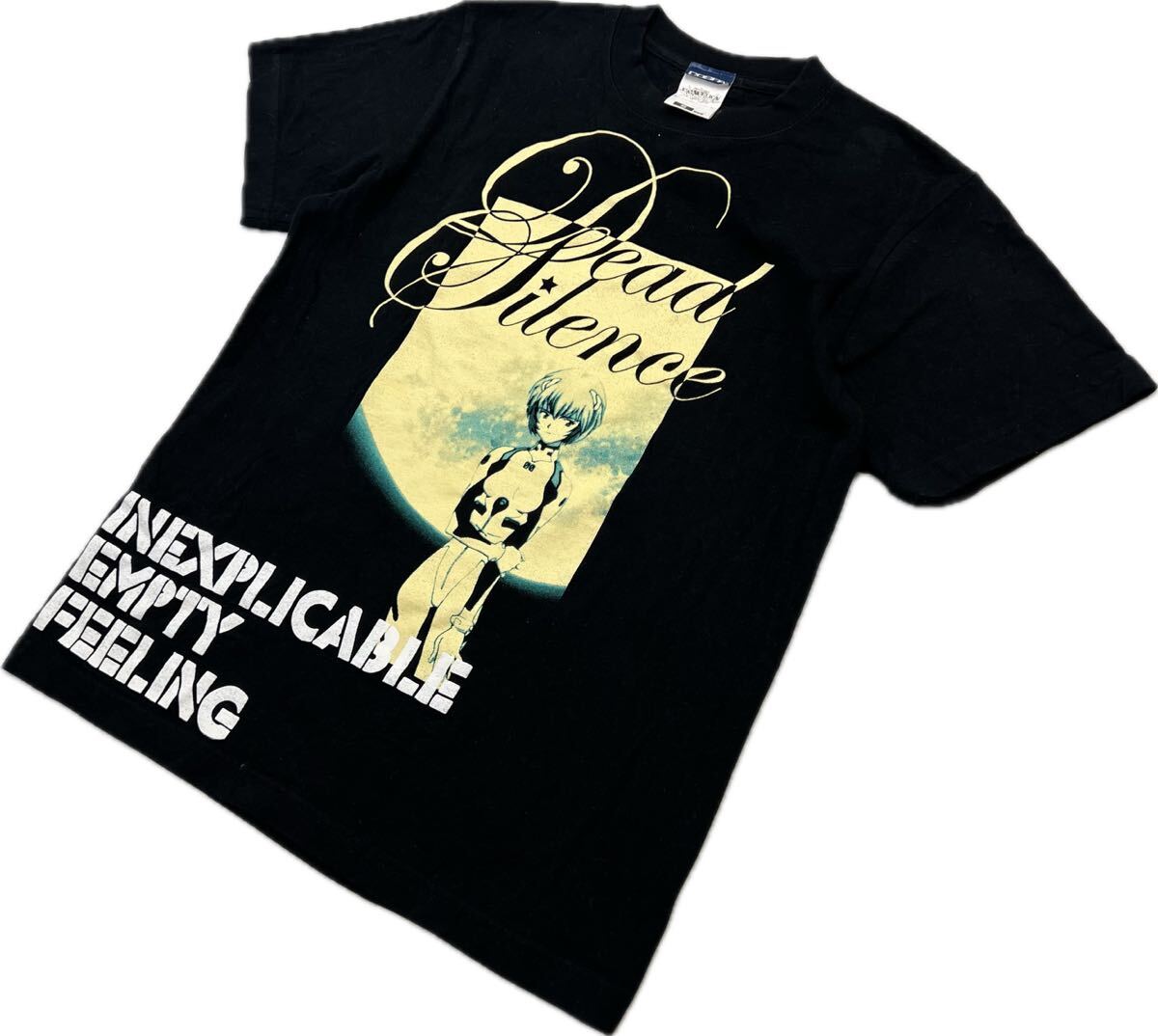 【中古】 COSPA ☆ エヴァンゲリオン 綾波レイ グラフィック デザイン 半袖 Tシャツ ブラック S 男女兼用 希少 古着 日本 大人気 アニメ EVA ■FB145|MYSTERIES店