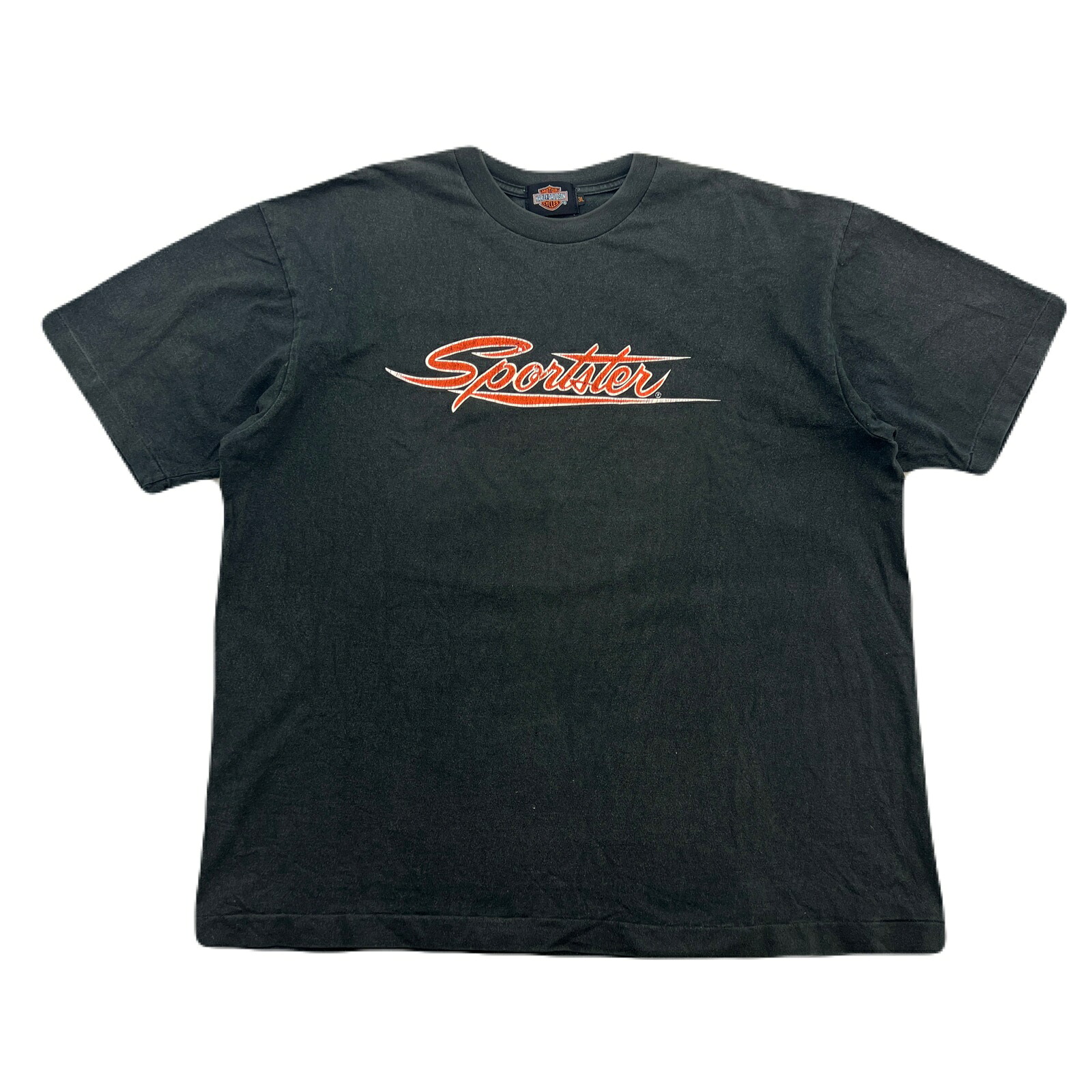 【中古】 HARLEY DAVIDSON ハーレーダビッドソン Tシャツ 半袖 メンズ 3L ブラック 黒 コットン100％ Sportster 日本製 ビッグサイズ｜MYSTERIES店