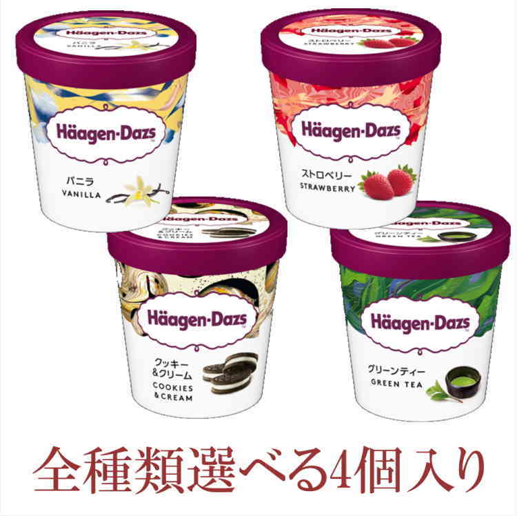 ハーゲンダッツパイント［業務用］　4種類から選べる4個セット