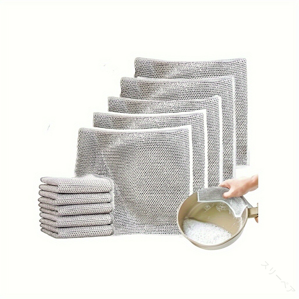 5 個 10 個 20 個 スチール ワイヤー 食器 洗い 布 ウェット と ドライ 用 多目的 ワイヤー 食器 洗い ぞうきん 傷 の つかない スクラブ ワイヤー 食器 洗い ぞうきん 家庭用 キッチン シンク ストーブ トップ すすぎ 簡単