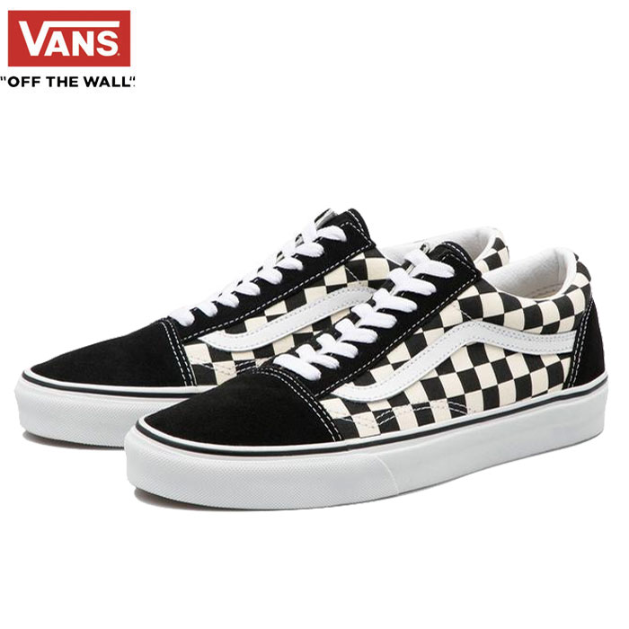 貨物輸送無料 即納 バンズ VANS US標準尺度 メンズ 年寄りの学校 黒いこと 白いこと チェッカー 定番 スニーカー シューズ VN0A38G1P0S