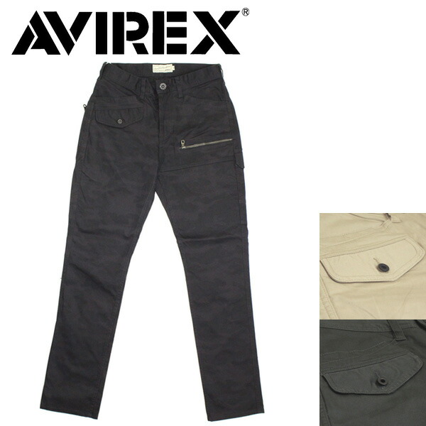 定まり取りまわし店 AVIREX (アヴィレックス) 6156101 STRETCH DOBBY PANT 伸ばすこと ドビー ズボン下 全3色