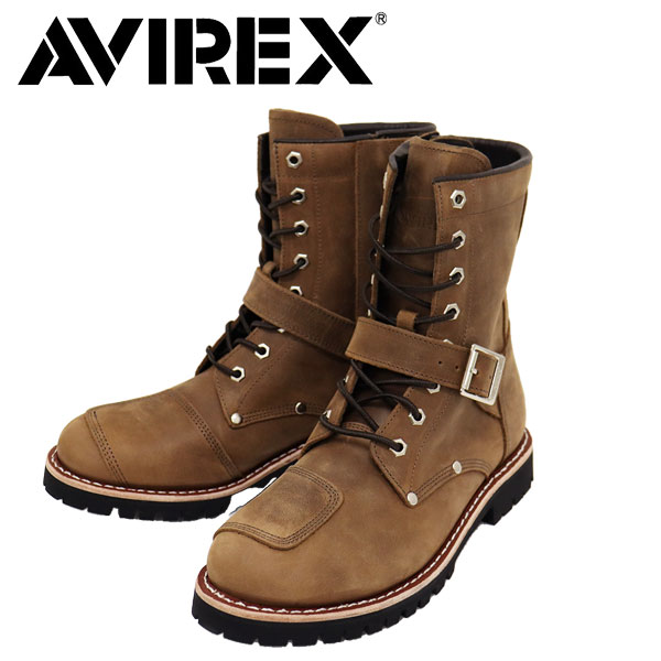 定まり取りまわし店 AVIREX U.S.A.(アビレックス) AV2100 YAMATO(ヤマト) バイカースタイル なめし革ブーツ CRAZY HORSE クレイジーホース