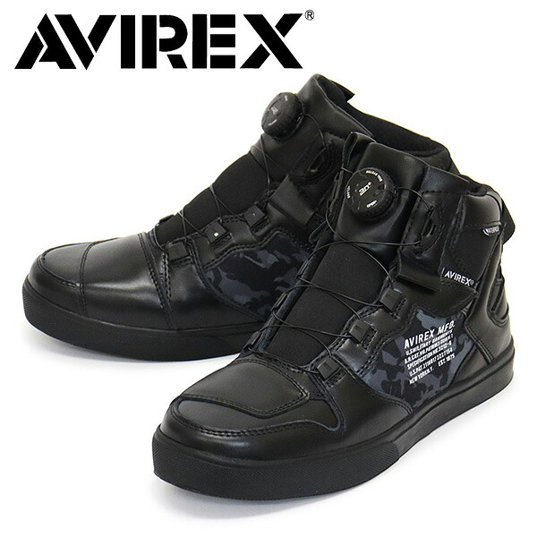 定め事取りまわし店 AVIREX (アヴィレックス) AV2275 DICTATOR MC WP ディクティター ミッドカット お水校正刷り バイカーシューズ BLACKxCAMO