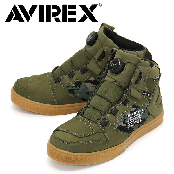 定め事取りまわし店 AVIREX (アヴィレックス) AV2275 DICTATOR MC WP ディクティター ミッドカット お水校正刷り バイカーシューズ OLIVExCAMO