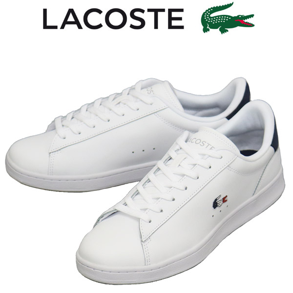 正規取扱店 LACOSTE (ラコステ) 48SMA0111 CARNABY SET 224 7 SMAA レザースニーカー 407 WHTxNVYxRED LC379