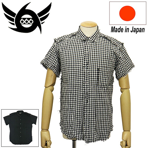 正規取扱店 666 ORIGINAL SOS0076 ガーゼラウンドカラーシャツ S/S 半袖 日本製 全2色|THREE WOOD 店