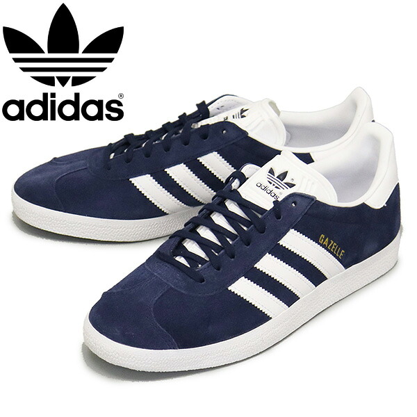 正規取扱店 adidas (アディダス) BB5478 GAZELLE ガゼル スニーカー カレッジネイビーxホワイトxゴールドメタリック AD257